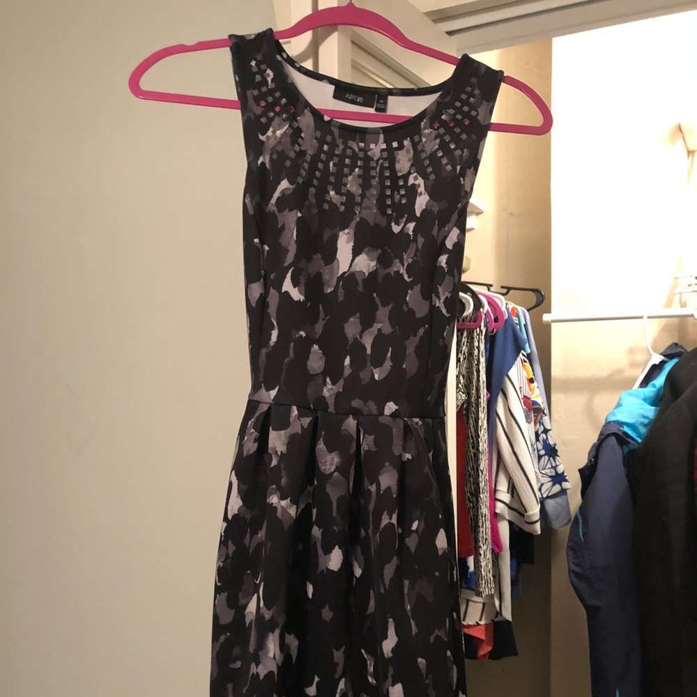 Black patterned dress
